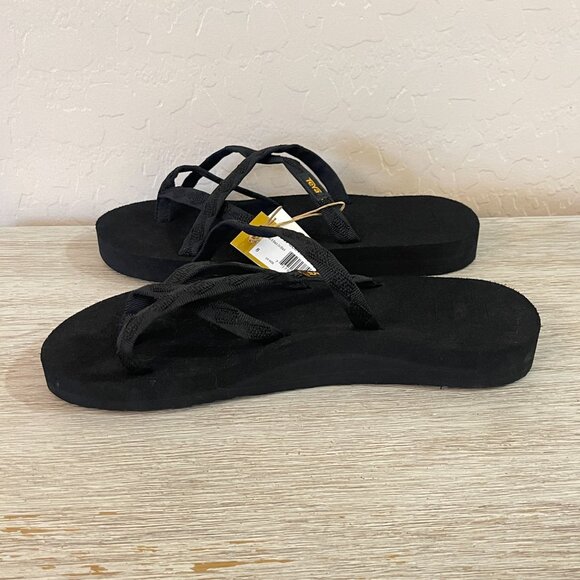 New Teva Sandals 8 Olowahu Strappy Mix B Black on Black NWT - Picture 11 of 16